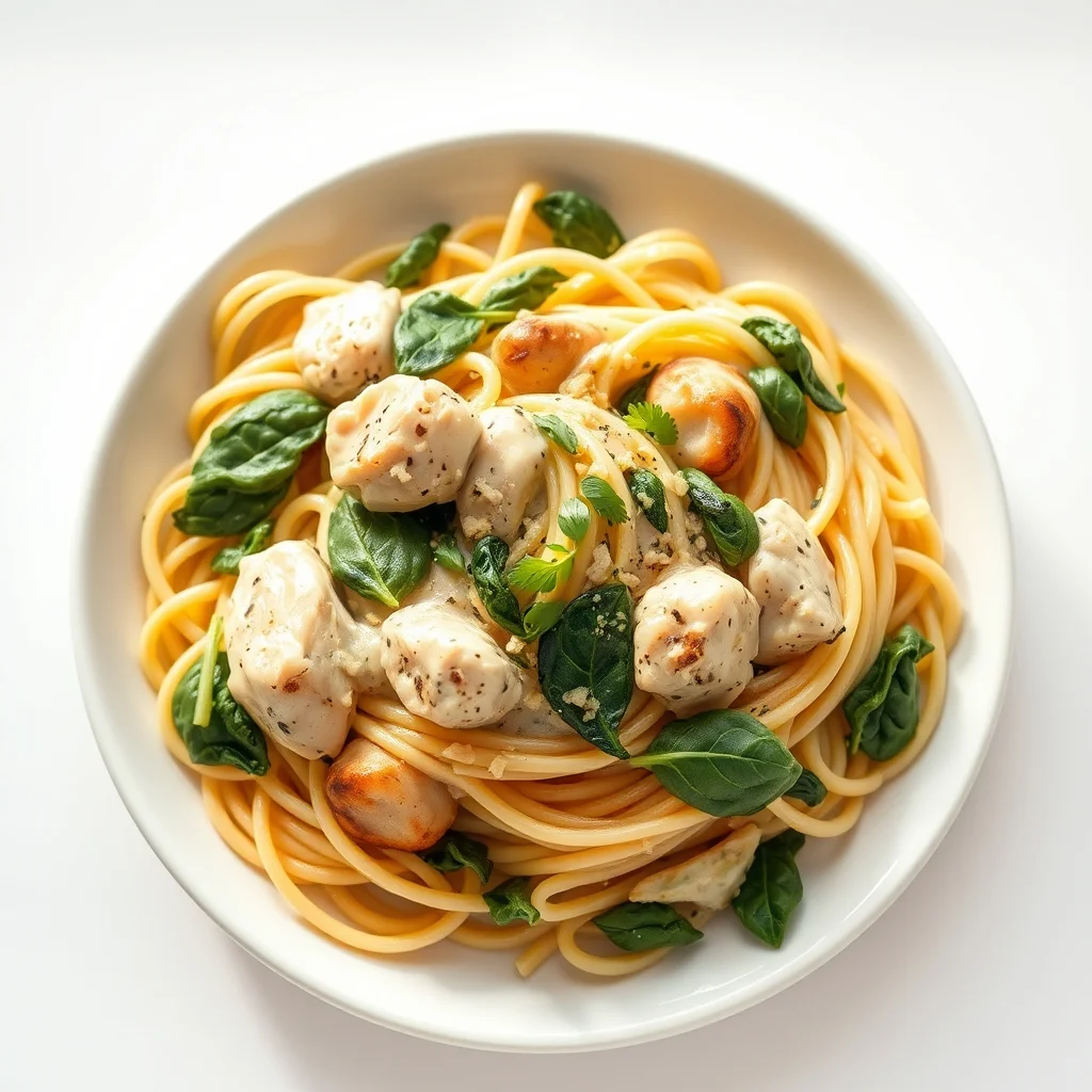 One-Pan Creamy Chicken and Spinach Pasta