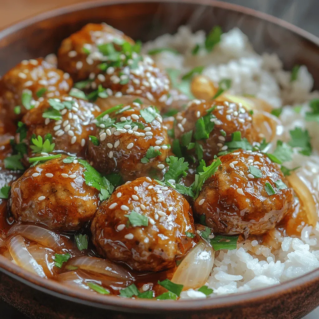 Sticky Sesame Ginger Meatballs Recipe