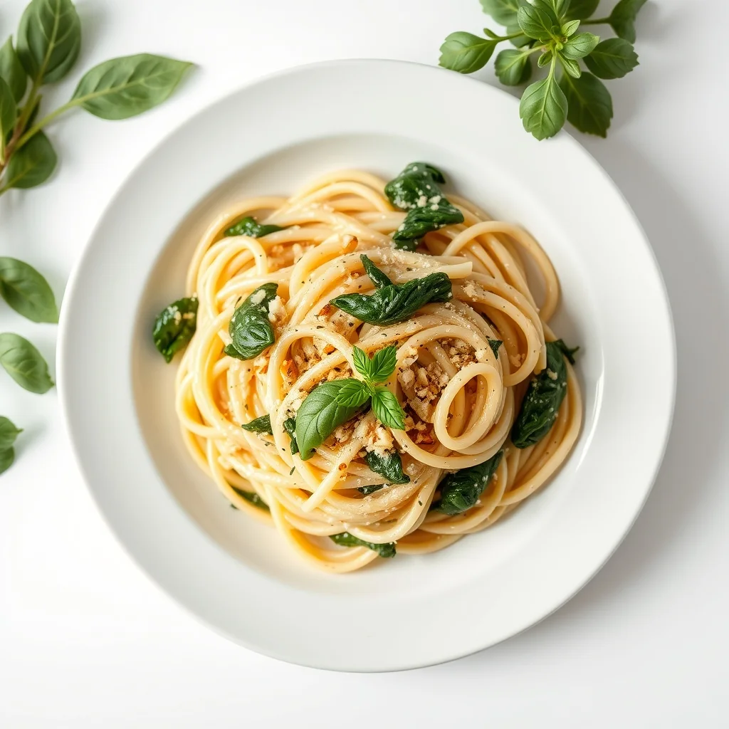 Creamy Garlic Parmesan Pasta with Spinach