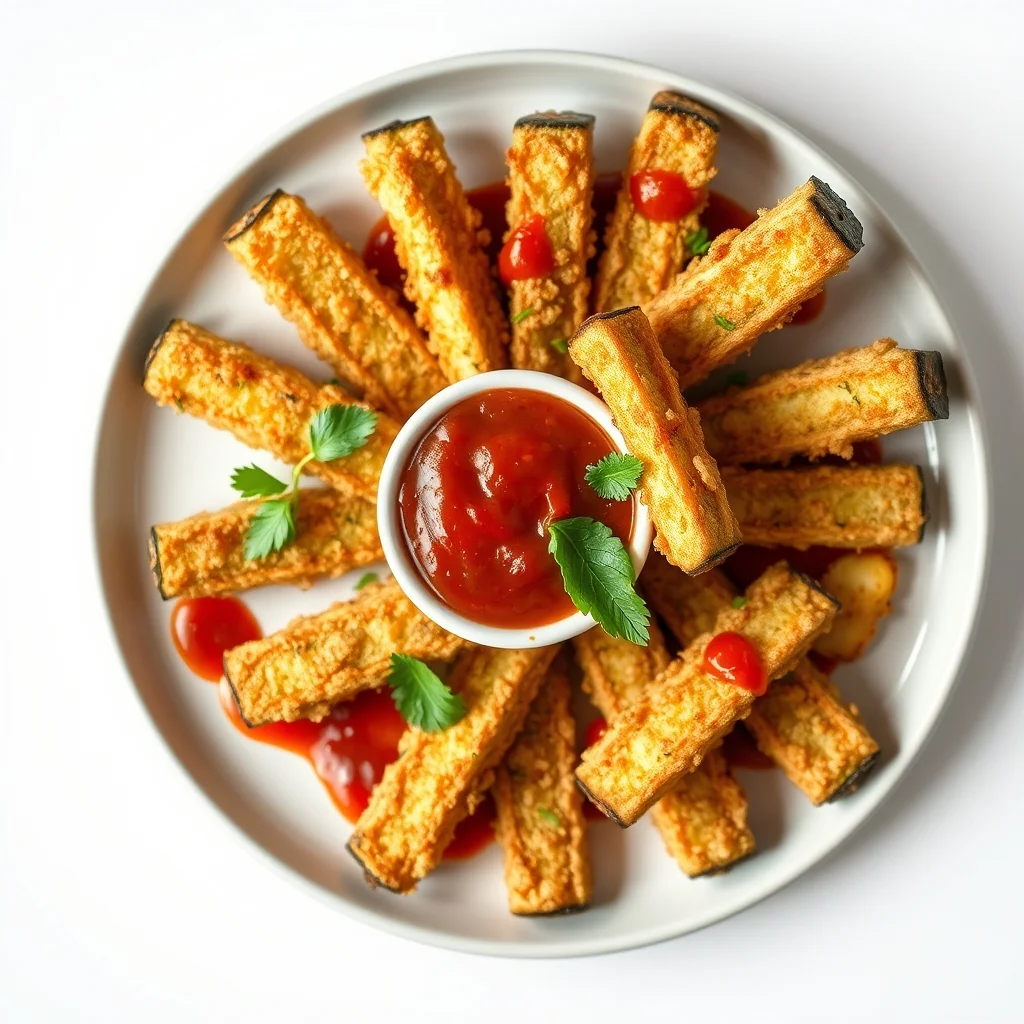 Crispy Baked Zucchini Fries with Marinara Sauce