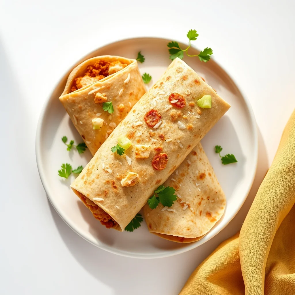 Crispy Air Fryer Paratha Chicken Wraps