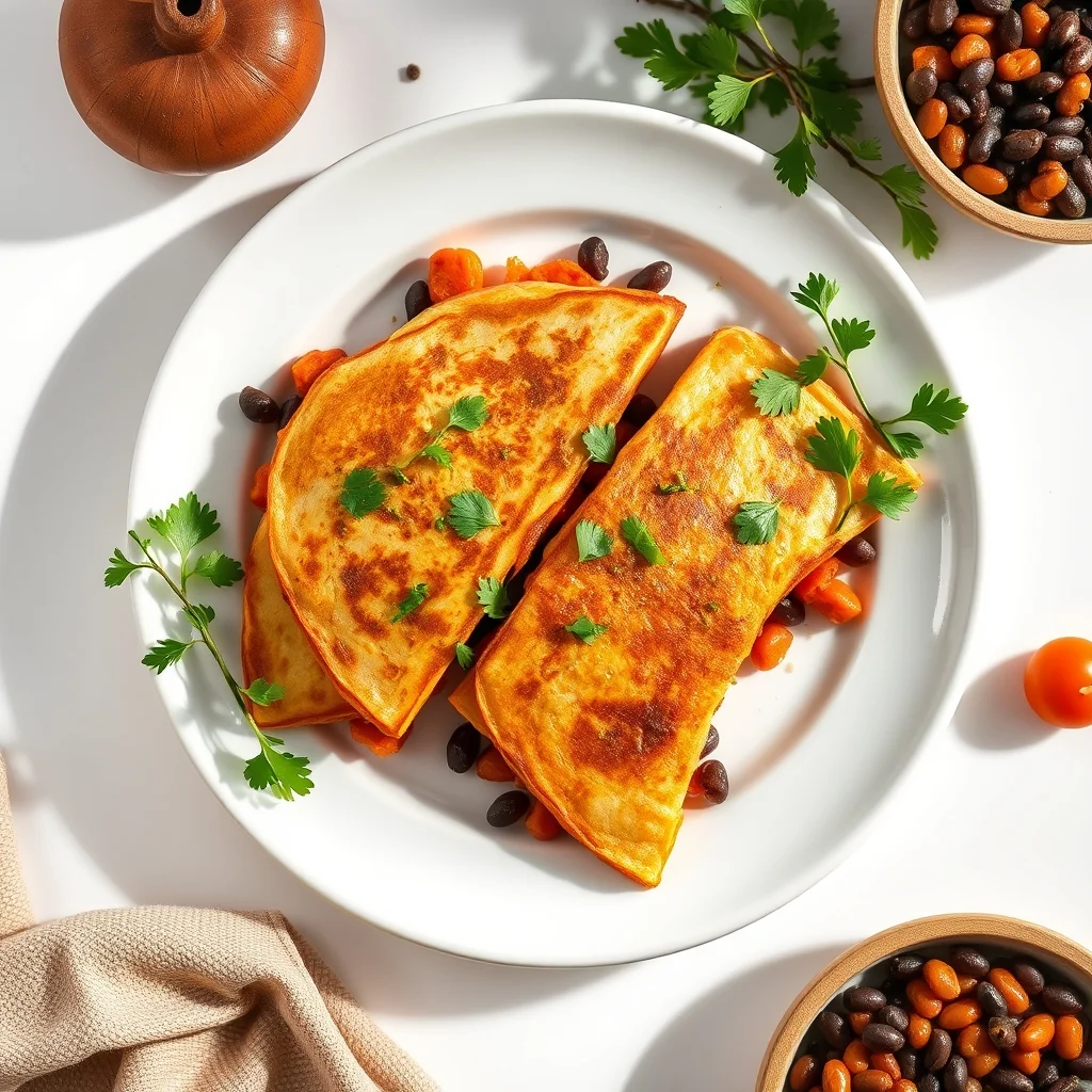 Savory Sweet Potato and Black Bean Quesadillas: A Flavorful Vegetarian Delight