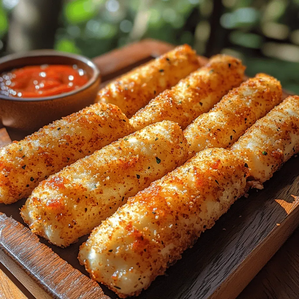 Golden Crunch Mozzarella Sticks: A Cheesy Delight