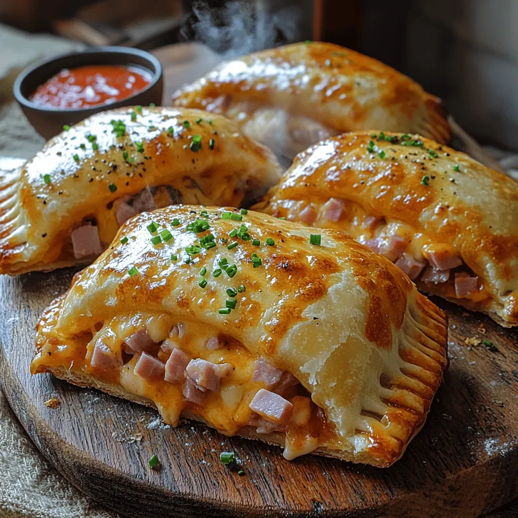 Delicious Ham & Cheese Breakfast Calzone Recipe