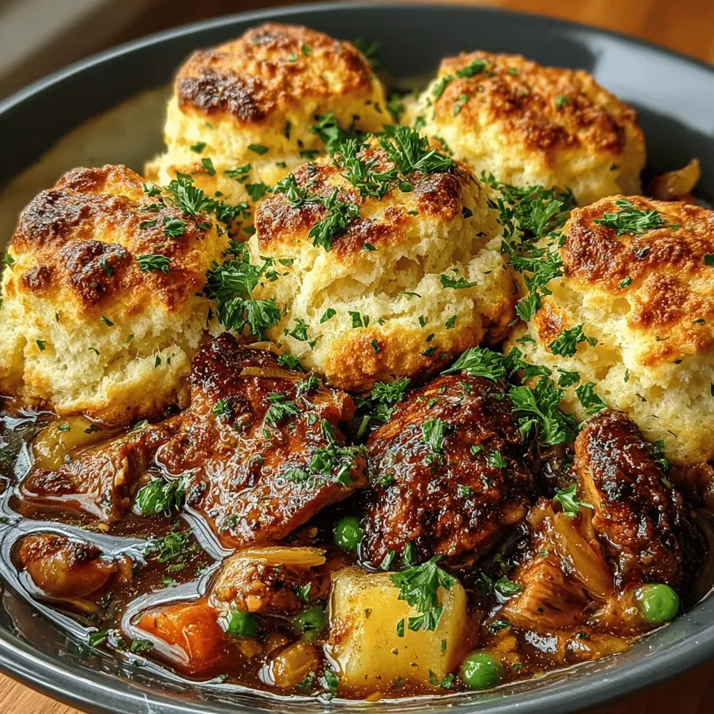 Rustic Garlic Herb Chicken Cobbler Recipe