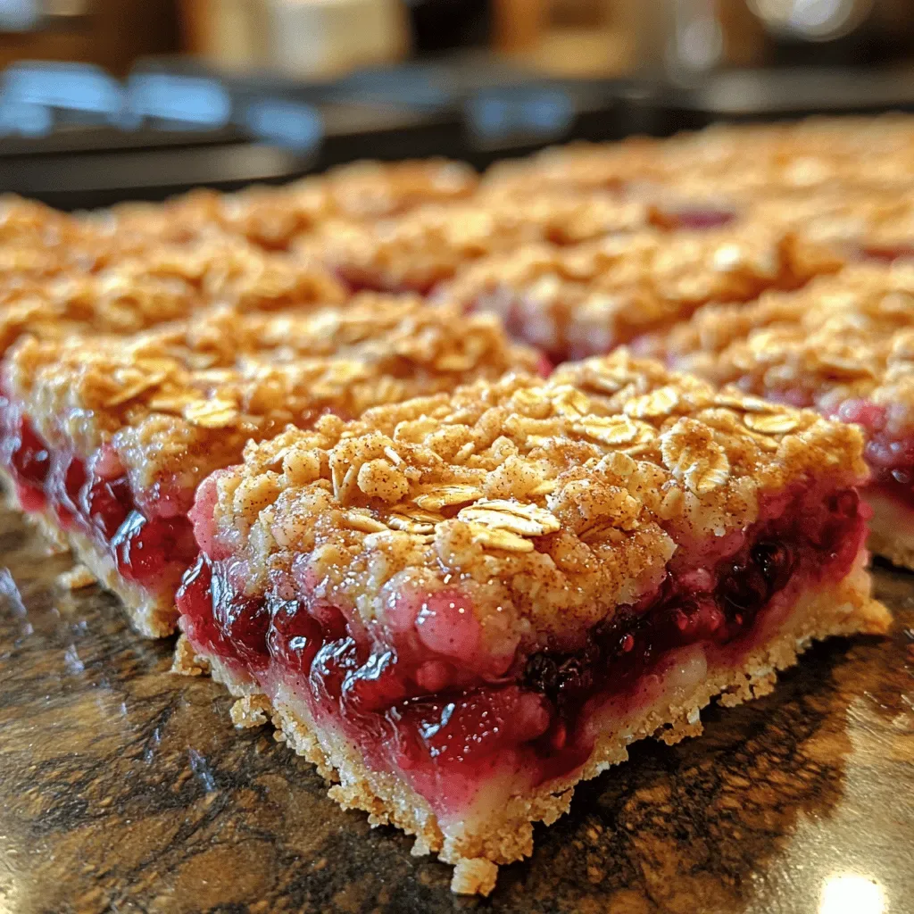 Raspberry Oatmeal Crumble Bars: A Homemade Delight