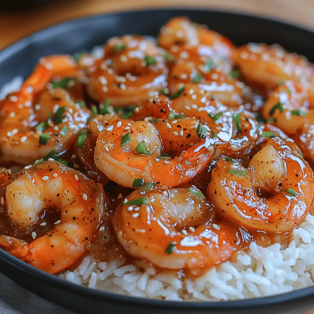Sweet and Sticky Honey Garlic Shrimp