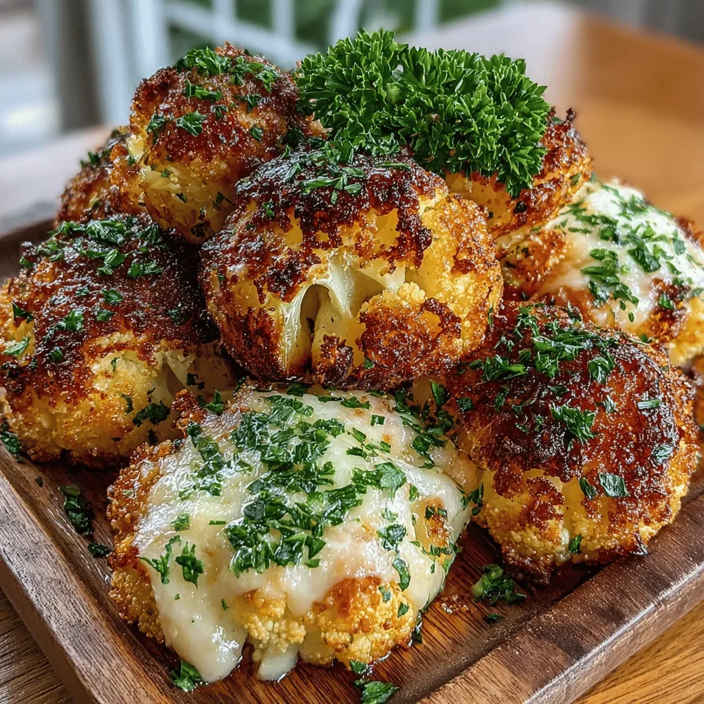 Baked Parmesan Crusted Cauliflower Bites