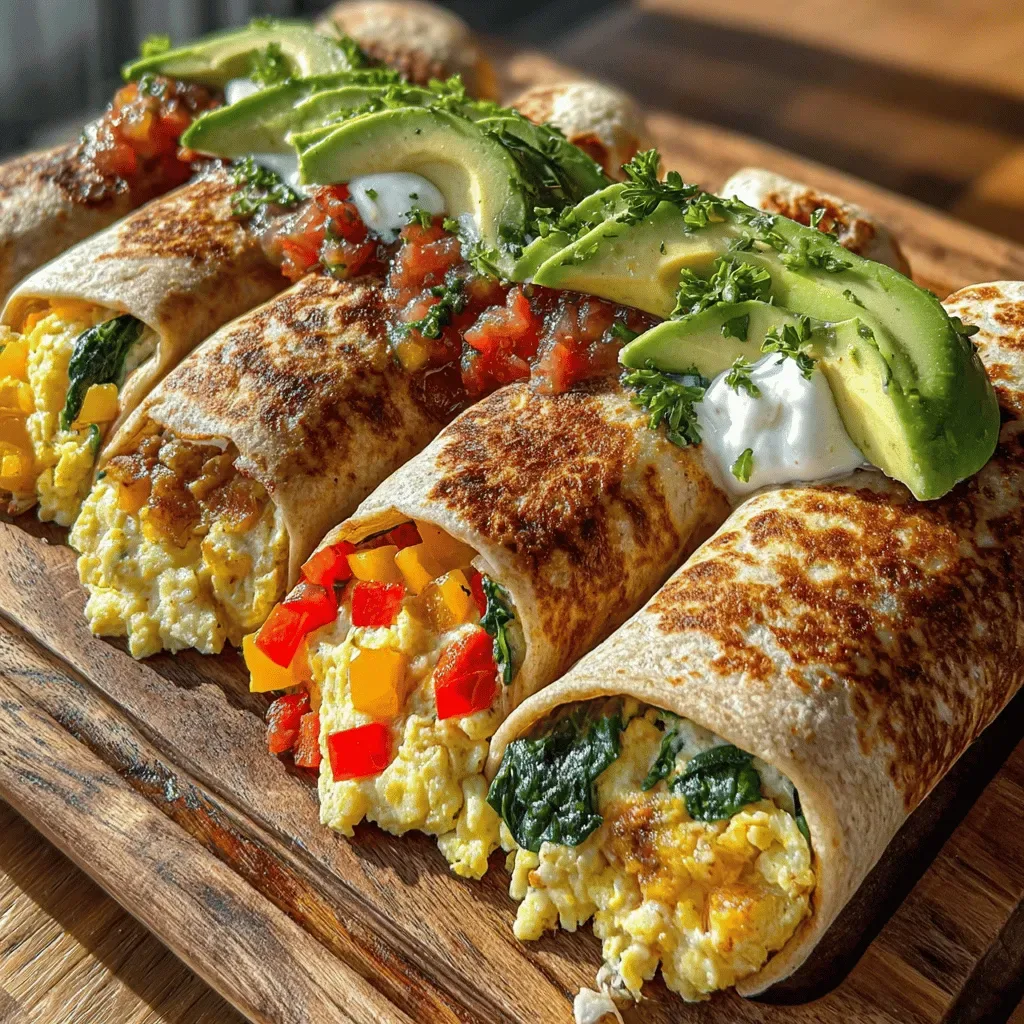 Rainbow Veggie Egg Wraps Recipe