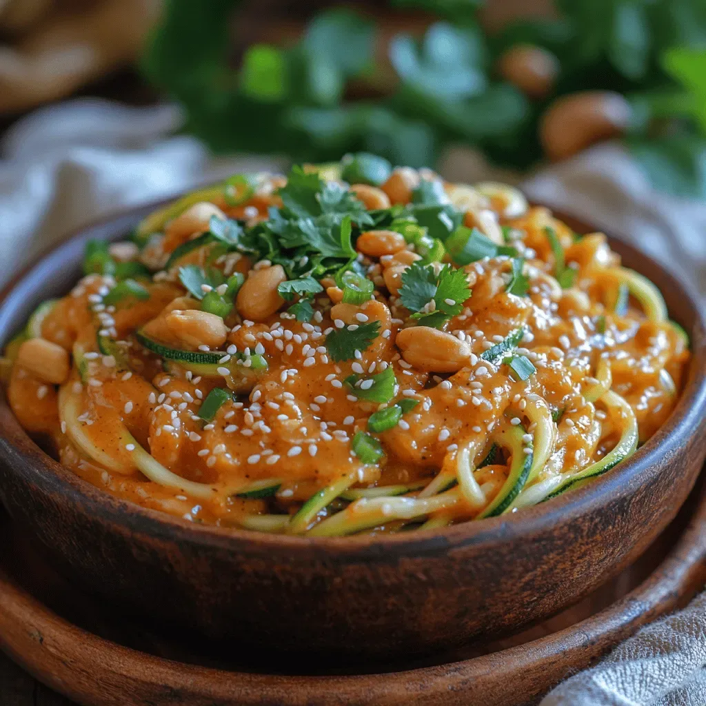 Spicy Peanut Zucchini Noodles: A Quick and Flavorful Delight