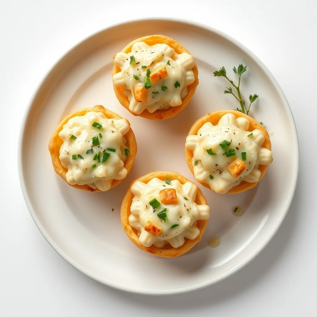 Turkey Biscuit Alfredo Cups