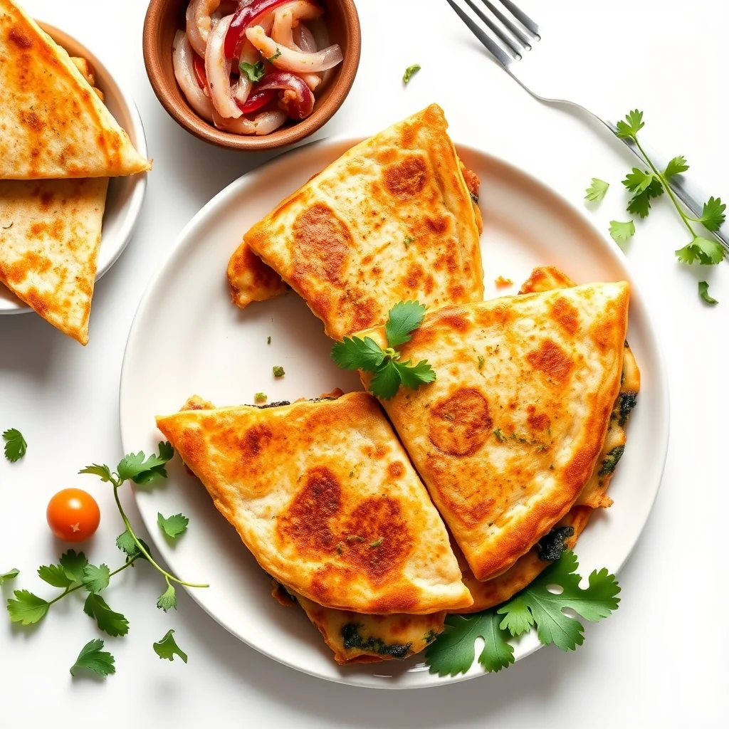 Colorful Crunch Chicken Quesadillas Recipe