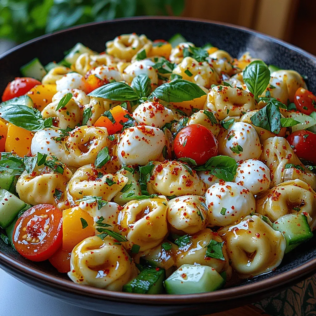 Spicy-Sweet Hot Honey Tortellini Pasta Salad