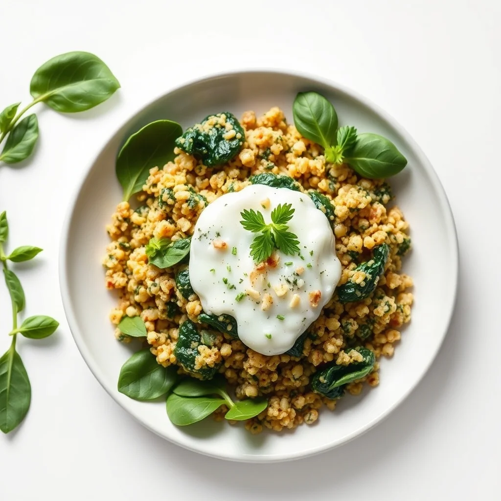 Cheesy Spinach & Quinoa Delight