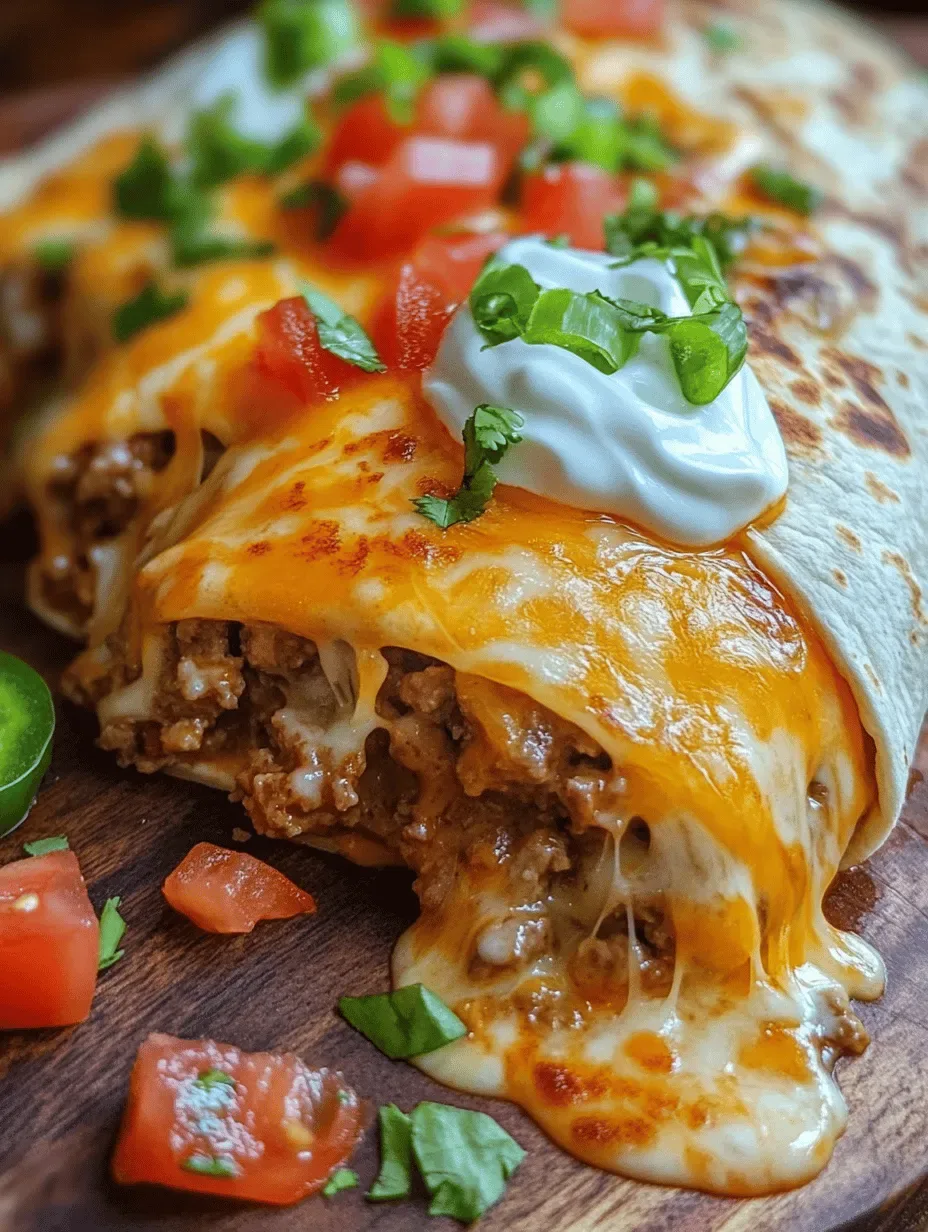 Cheesy Beefy Melt Delight Burrito: A Comfort Food Classic