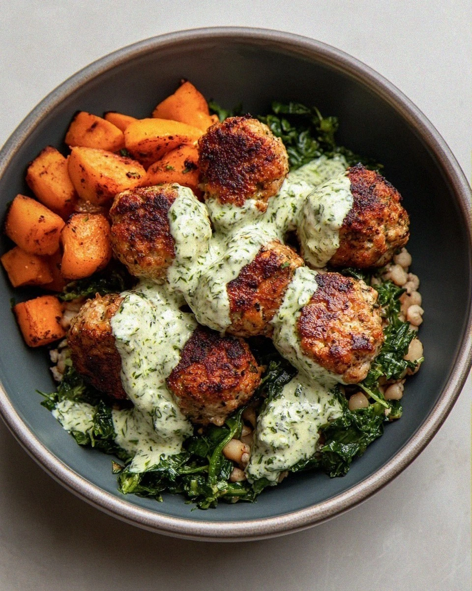 Herbed Chicken Meatball Bowl Recipe is a must-try!