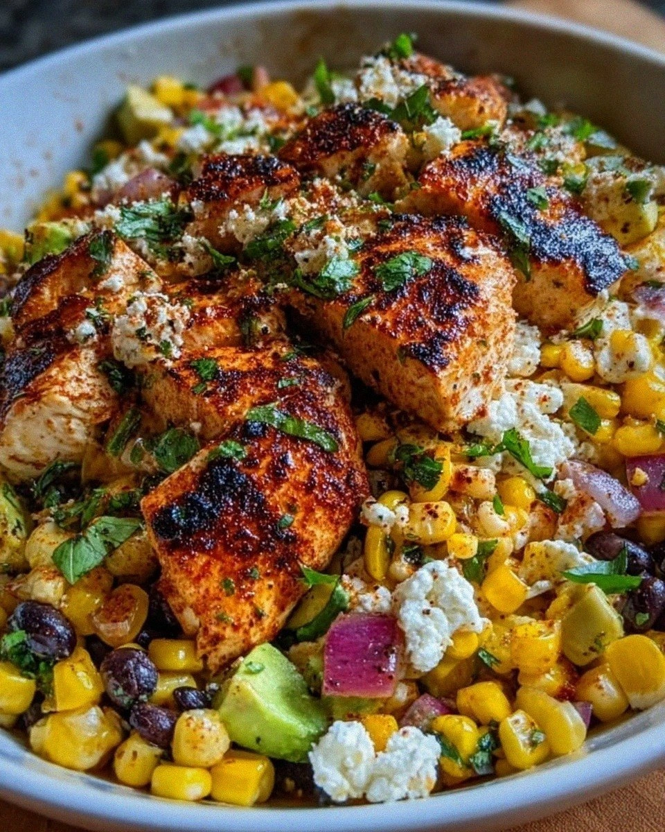 High-Protein Tex-Mex Chicken & Roasted Corn Bowl