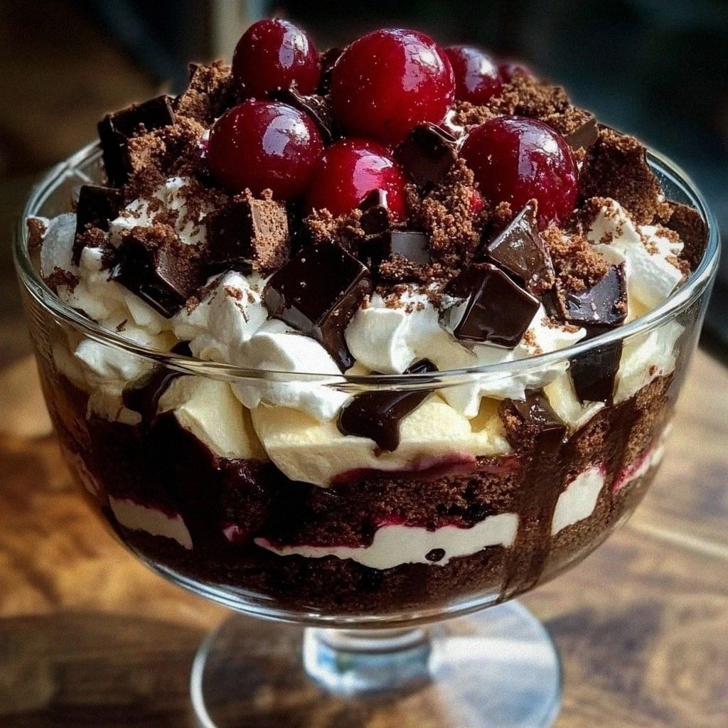 Irresistible Christmas Black Forest Trifle Recipe