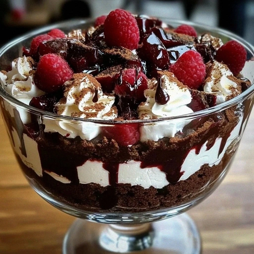 Irresistible Christmas Black Forest Trifle Recipe