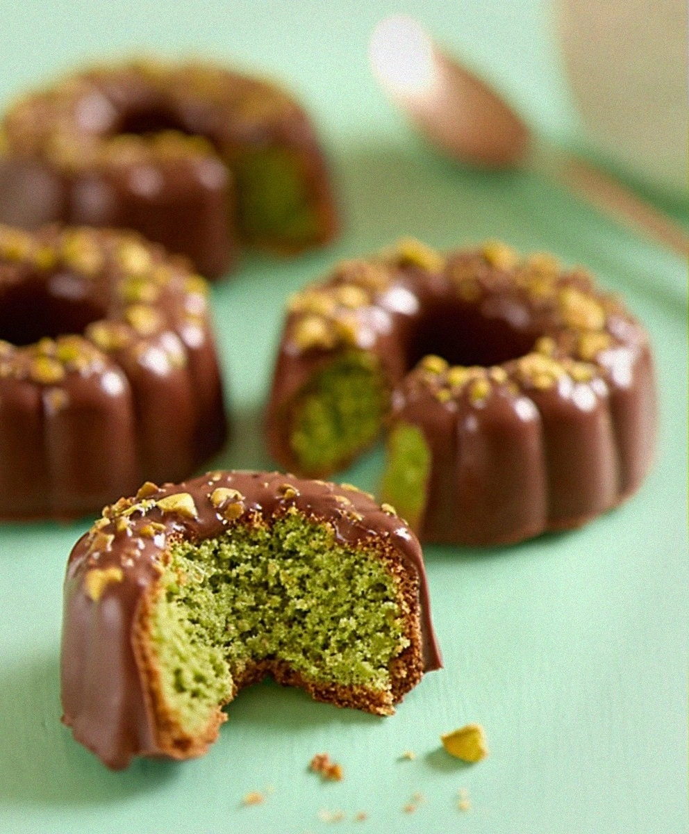 Pistachio Biscuit Coated in Gianduja