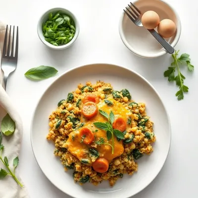 Savory Cheesy Quinoa and Spinach Casserole