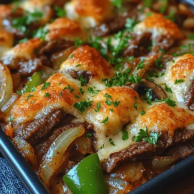 Keto Philly Cheesesteak Casserole: A Hearty Low-Carb Delight