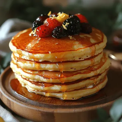 Zesty Lemon Ricotta Pancakes Recipe