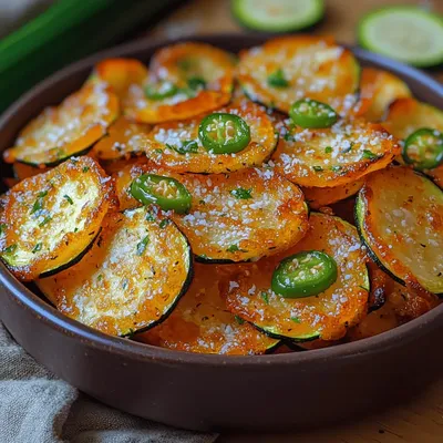 Spicy Crunch: Crispy Jalapeño Zucchini Chips