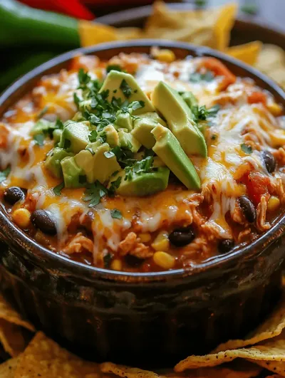 Amazing Slow Cooker Chicken Taco Soup