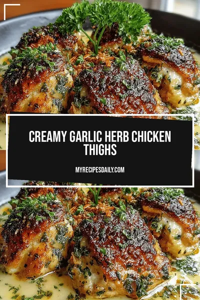 Creamy Garlic Herb Chicken Thighs
