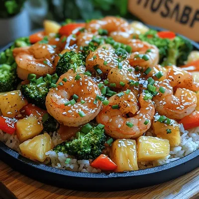 Tropical Bliss: Pineapple Teriyaki Shrimp Stir Fry