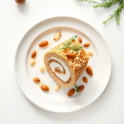 Holiday Toasted Coconut & Almond Roulade