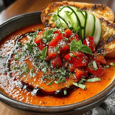 Sun-Kissed Chilled Tomato Basil Soup