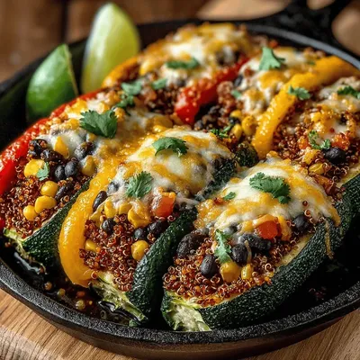 Zesty Stuffed Zucchini Bell Peppers: A Flavorful Delight