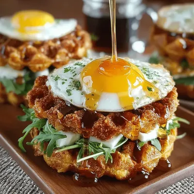Golden Buttermilk Waffle Breakfast Sliders