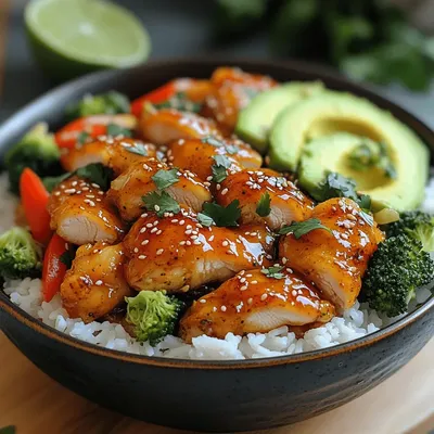Sweet & Spicy Hot Honey Chicken Bowls: A Flavorful Delight