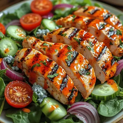 Spicy Grilled Buffalo Chicken Salad: A Flavorful and Health-Conscious Delight