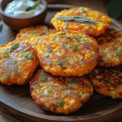 Autumn Harvest Butternut Squash Fritters with Sage