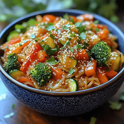 Vibrant Veggie Noodle Paradise: A Colorful and Nutritious Recipe
