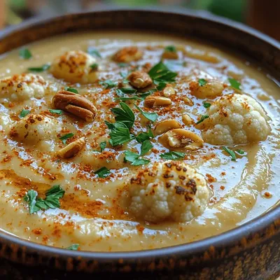 Heavenly Creamy Roasted Cauliflower Soup
