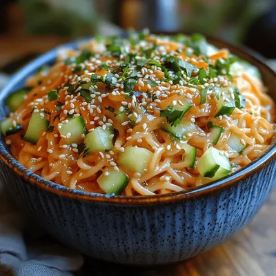 Chilled Sesame Noodles with a Zesty Twist
