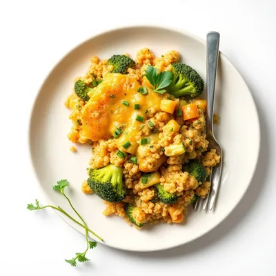 One-Pan Cheesy Broccoli and Quinoa Casserole