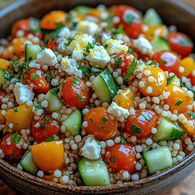 Zesty Couscous Bowls with Lemon Feta Dressing