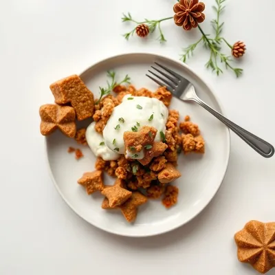 Festive Air Fryer Gingerbread Breakfast Crumble
