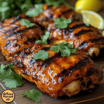 Flame-Kissed Sweet & Spicy Grilled Chicken Thighs