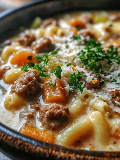 Creamy Parmesan Italian Sausage Ditalini Soup: A Hearty Comfort Food