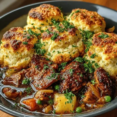 Rustic Garlic Herb Chicken Cobbler Recipe