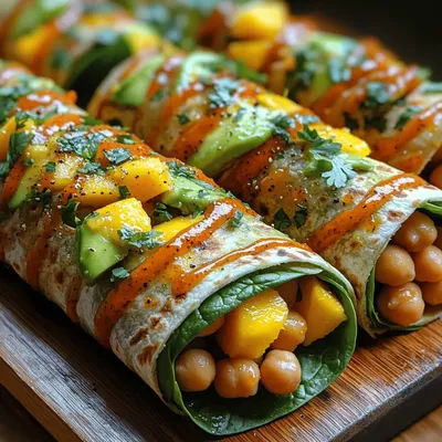 Tropical Bliss Avocado Mango Chickpea Wraps: A Refreshing Delight for Any Meal