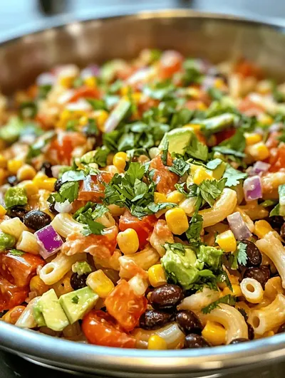 Spicy Fiesta Mexican Macaroni Salad: A Flavorful Twist on a Classic Dish