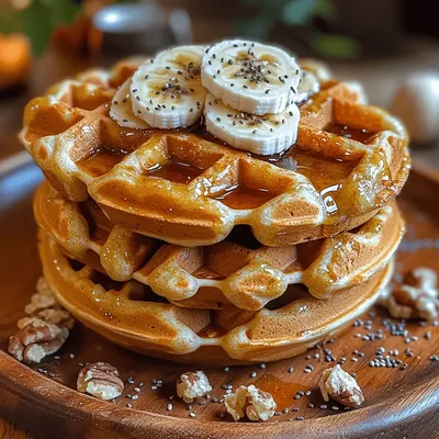 Healthy Pumpkin Oat Waffles Recipe